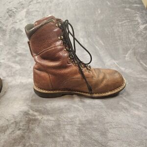 Georgia Boots Mens 11 Brown Leather Renegade 8"‎ Steel Toe Waterproof Work
